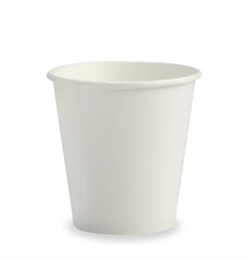 Cup 6oz WHITE 80mm Single Wall Coffee x 1000