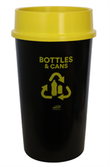 Recycling Bin SABCO Bottles & Cans YELLOW 60L