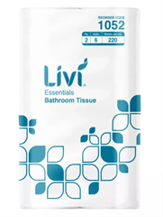 T/P (Cott) 1052 220s 2ply LIVI Essentials Tissue x 72