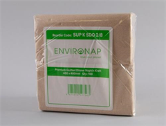 Serv. DINNER Kraft QUILTED 2ply 8fold ENVIROWARE x 1000/ctn